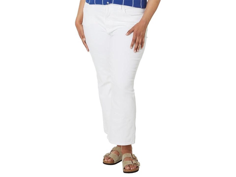 Plus Curvy Kick Out Crop Jeans in Pure White