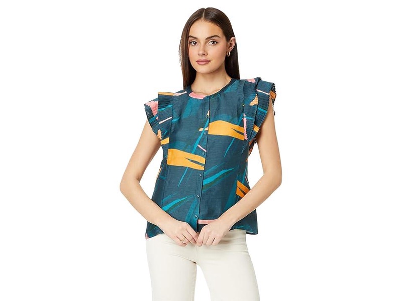 Flutter Sleeve Pintuck Top