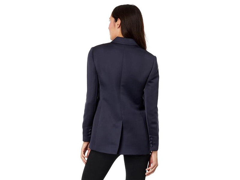 Seraph Double-Breasted Satin Boyfriend Blazer