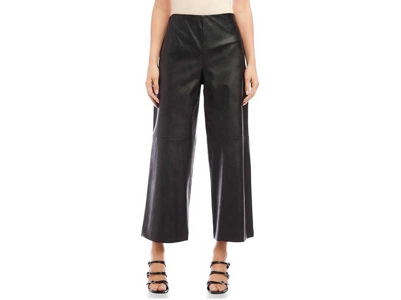 Cropped Faux Leather Pants