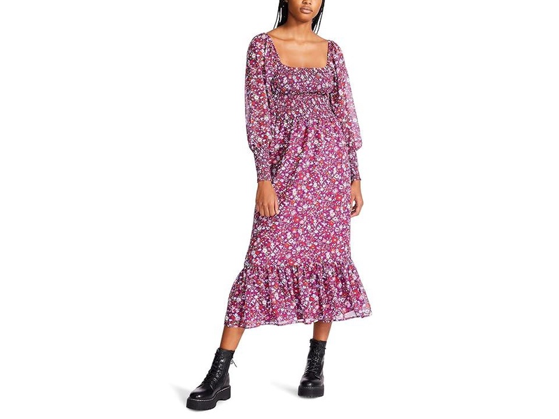 Wildflower Ditsy Smocked Printed Chiffon Midi