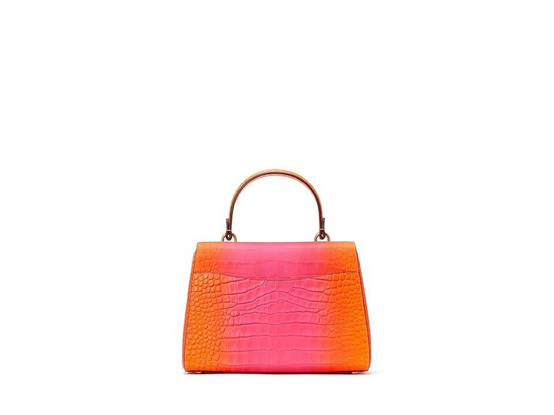 Katy Ombre Croc-Embossed Medium Top-Handle Bag