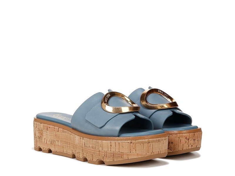 Hoda Cork Platform Slide Sandals