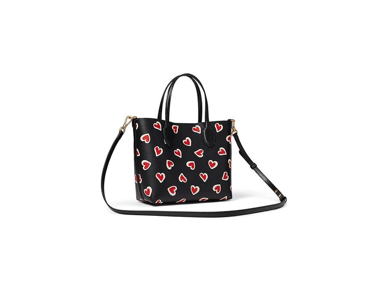 Bleecker Stencil Hearts Printed PVC Medium Crossbody Tote