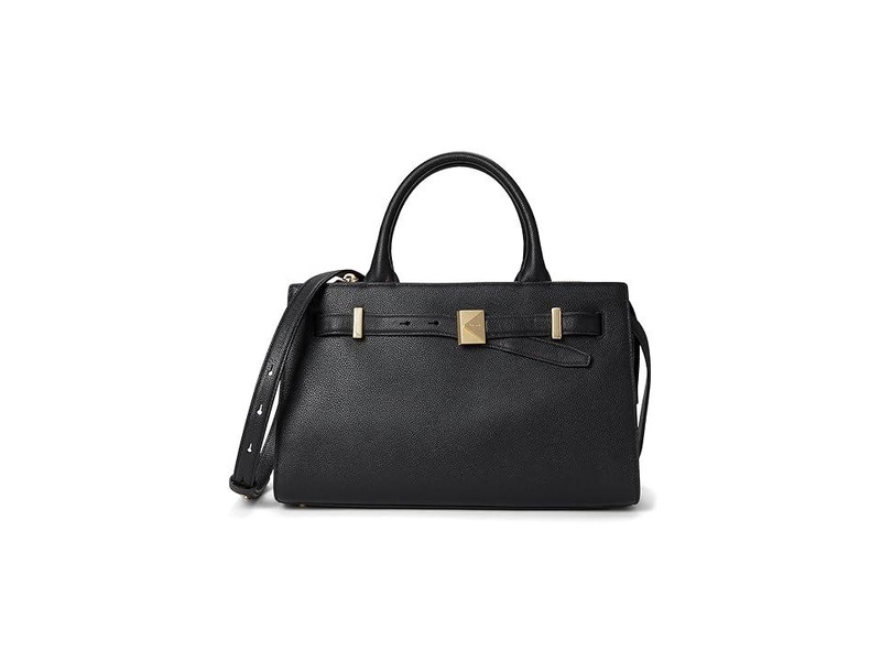 Deco Pebbled Leather Satchel