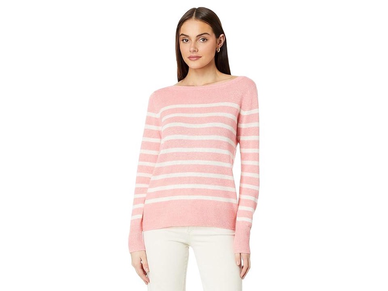 Linen Cashmere Stripe Boatneck