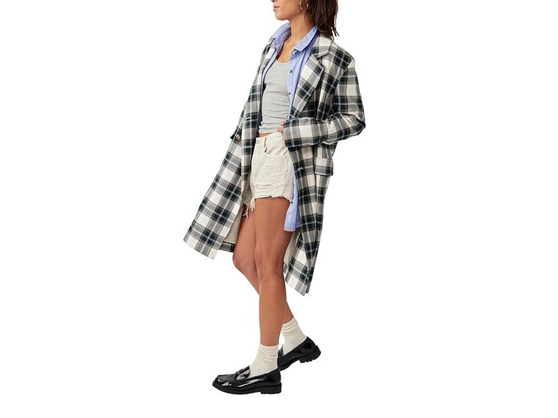 Freddie Longline Blazer Plaid