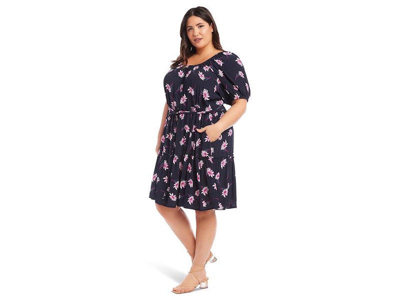 Plus Size Tiered Short Dress