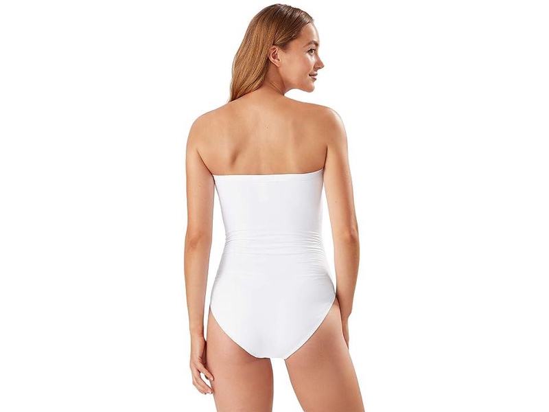 Pearl Shirred Bandeau One-Piece