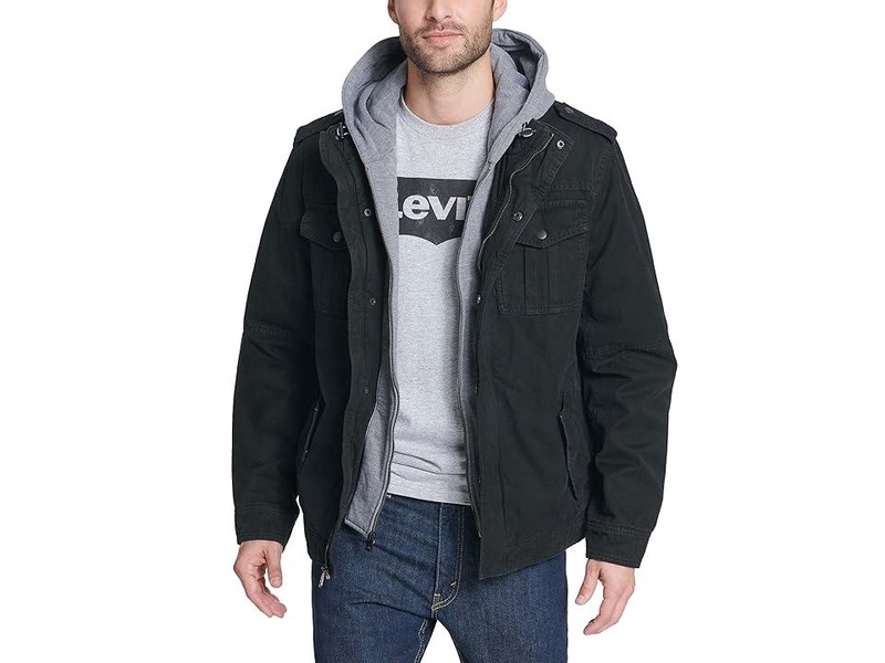 Two-Pocket Hoodie with Zip Out Jersey Bib/Hood and Sherpa Lining