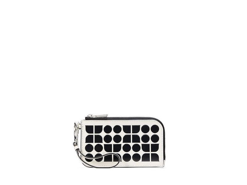 Noel Printed Leather Wristlet