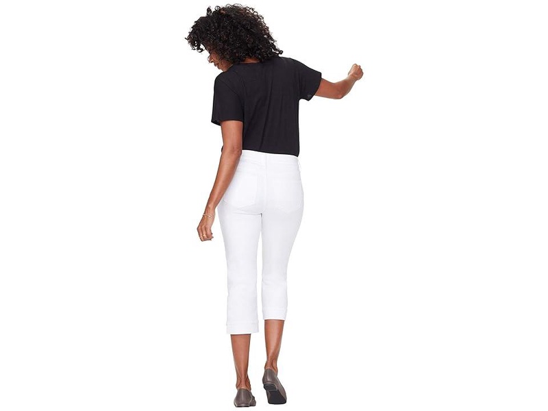 Marilyn Crop Cuff Jeans in Optic White