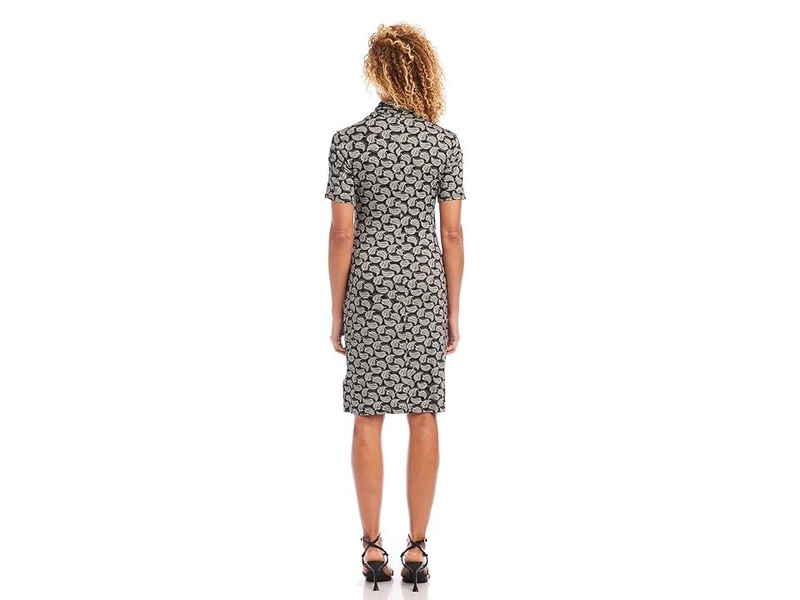 Short Sleeve Cascade Wrap Dress