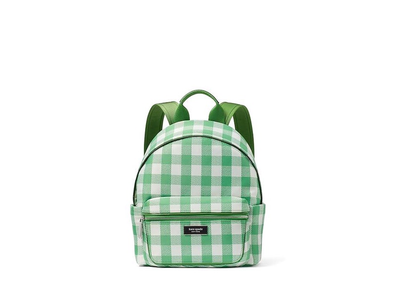 Sam Icon Gingham Printed Fabric Small Backpack