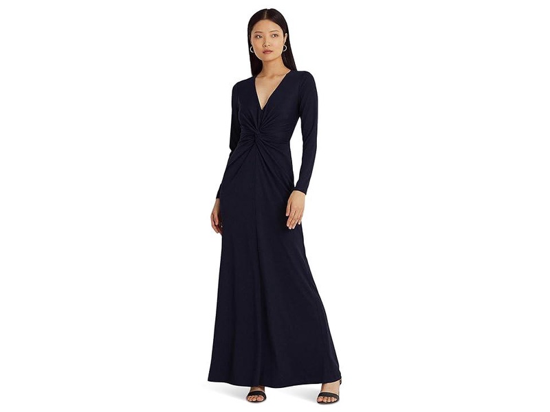 Twist-Front Stretch Jersey Gown