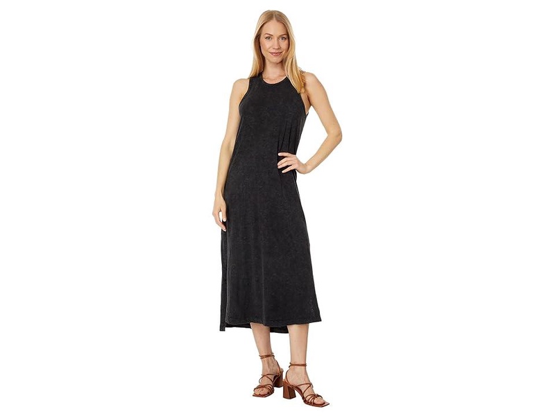 Mineral Wash Slub Jersey Tank Midi Dress