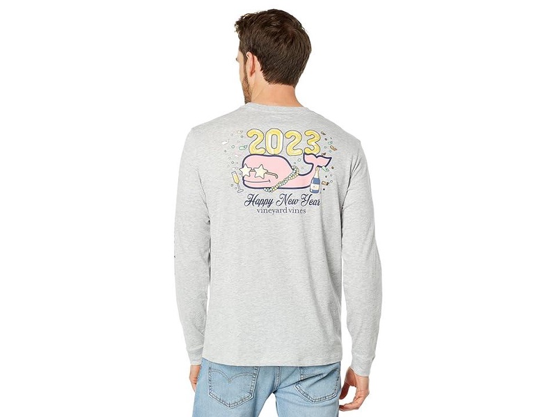 New Years Champagne Long Sleeve Pocket Tee