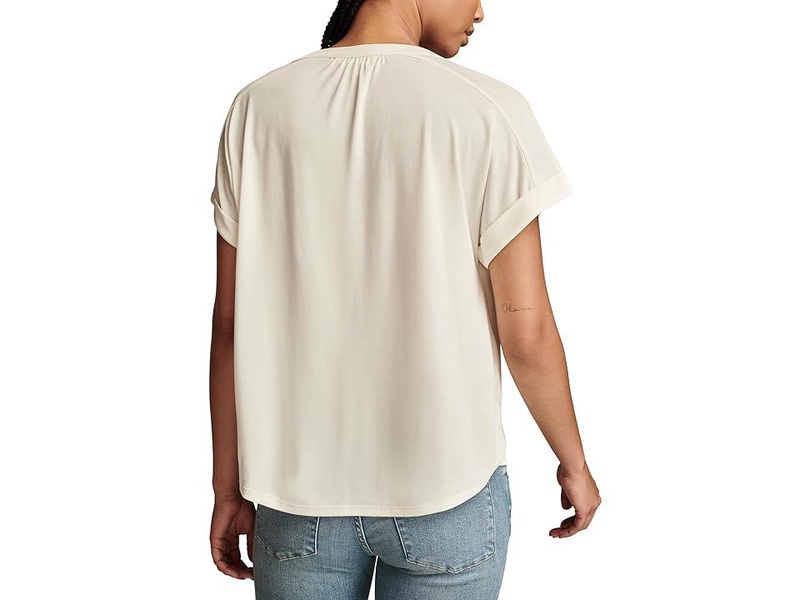 Sandwash Short Sleeve Button Front Top