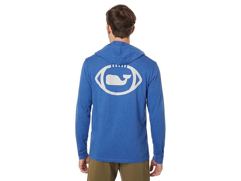 Long Sleeve Football Whale Dot Hoodie Tee