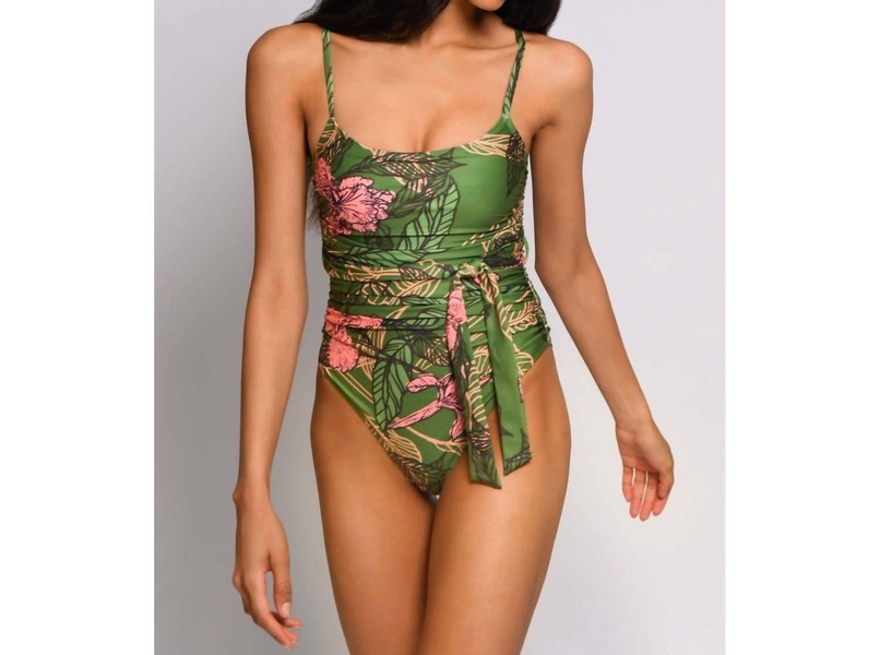 zenna one piece in green floral