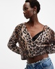 Wick Leopard Jacquard Cropped Cardigan