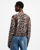 Wick Leopard Jacquard Cropped Cardigan