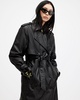 Hendry Relaxed Fit Leather Trench Coat