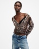 Wick Leopard Jacquard Cropped Cardigan