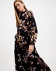 Jessica Floral Print Ruffle Maxi Dress