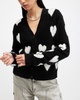 Amora Love Heart Jacquard Brushed Cardigan