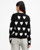 Amora Love Heart Jacquard Brushed Cardigan