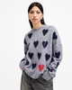 Amora Love Heart Jacquard Brushed Sweater