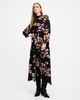 Jessica Floral Print Ruffle Maxi Dress