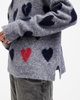 Amora Love Heart Jacquard Brushed Sweater