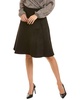 Anne Klein Women's Cb Inv Zip Flared Scuba Suede Skirt