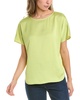 Anne Klein Women's Short Sleeve Blouse with Bateau Neckline