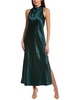 Anne Klein Women's Cowl Neck Satin Midi Dress