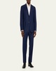 Men's Textured Solid Two-Piece Suit, Bright Navy