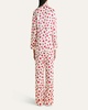 Lila Heart-Print Silk Pajama Set