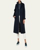 Cashmere Double-Face Coat w/ Leather Strap