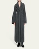 Barring Plush Wool-Blend Coat