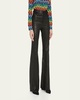 Brent High-Waist Leather Bell Pants