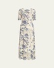 Blue Eyes Hill Floral Cashmere Maxi Dress