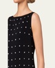 Lasercut Crepe Tunic Dress with Crystal Studded Embellishment