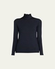 Silk-Cotton Jersey Turtleneck Top