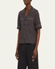 Polka Dot Poplin Camp Shirt