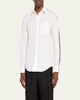 Men's Contrast Stripe Button-Down Office Shirt