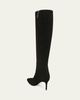 Suede Stiletto Knee Boots