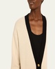 Neshat Contrast-Trim Cashmere Cardigan