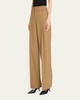 Mid-Rise Pleat Front Trousers